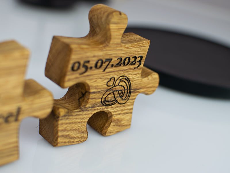 Puzzle - Eiche - 2 Teile Personalisierbar