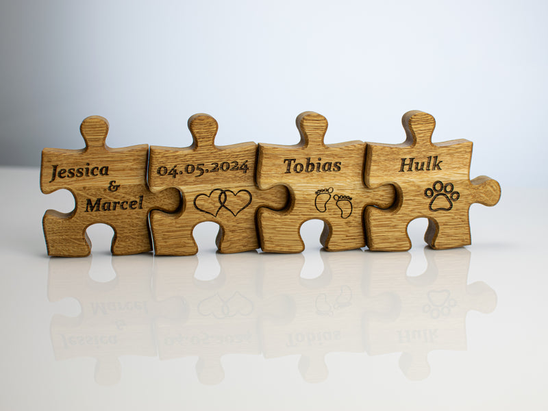 Puzzle - Eiche - Personalisierbar