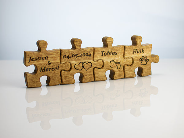 Puzzle - Eiche - Personalisierbar