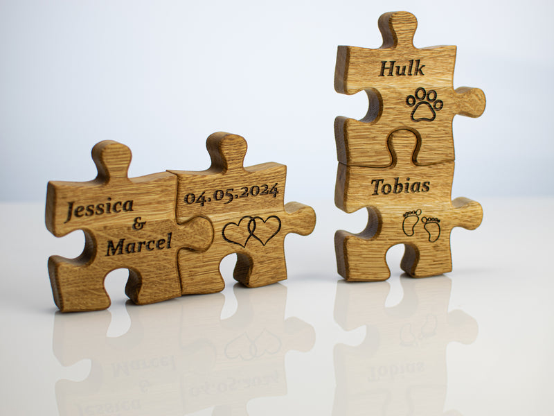 Puzzle - Eiche - Personalisierbar