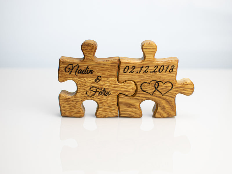 Puzzle - Eiche - 2 Teile Personalisierbar