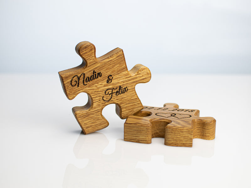 Puzzle - Eiche - 2 Teile Personalisierbar